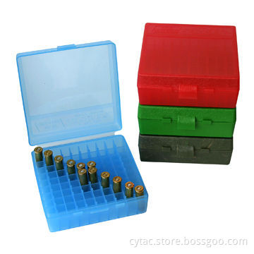 100 Rounds Plastic Ammo Case L12xW12xH4.5cm